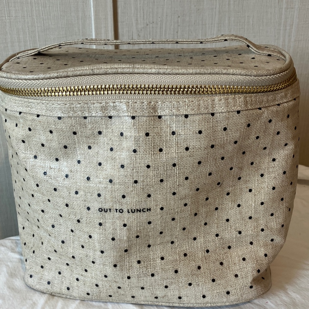 Kate Spade Cream and Black Polka Dot lunch Bag